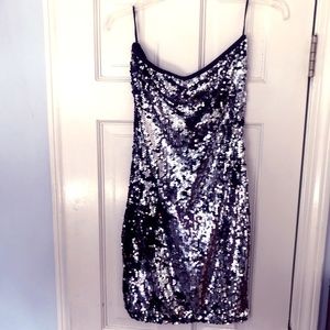 Cotton Club Sequined Strapless Dress from LF